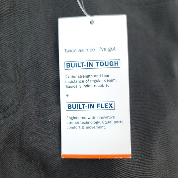 Old Navy Straight Built In Flex Tough Pants Grey Charles Boy's Sz 16 Adjustable - Picture 7 of 12